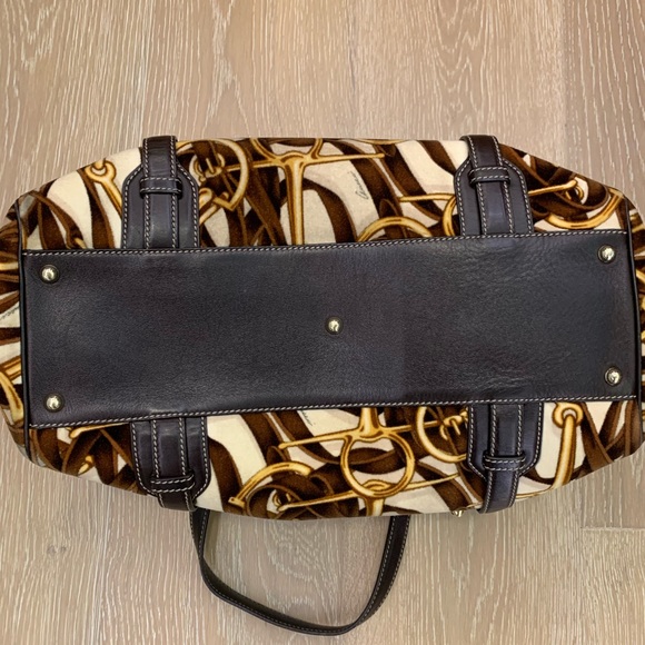 Gucci 💥PRICE DROP🔥Brwn Horsebit Velvt Large 85th - Picture 4 of 8